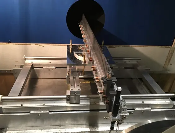 A NuMI beam target installed in the NA61 experiment. Photo: Eric Zimmerman, University of Colorado
